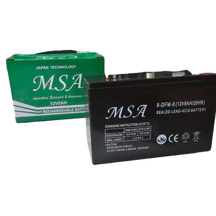 Aki sprayer elektrik 12v 8ah Aki kering 12v 8AH / Aki Tangki mobil maenan - AKI MSA 8AH