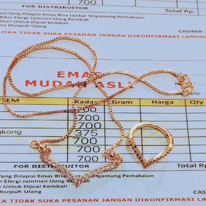 kalung vuji free cincin emas muda dapat surat dari toko - 6