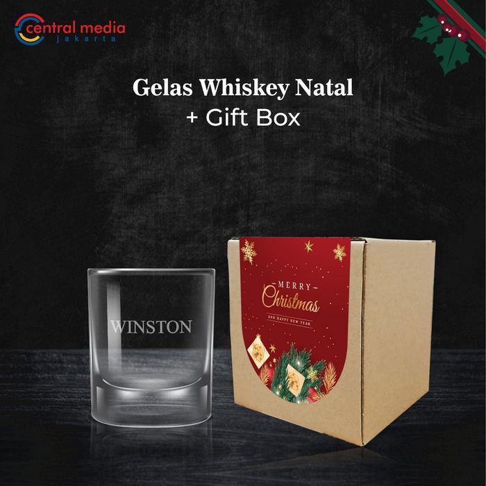 HAPPY GLASS Gelas Whiskey Grafir Custom Engraved Whiskey Glass Kado Bestman - 1 SISI