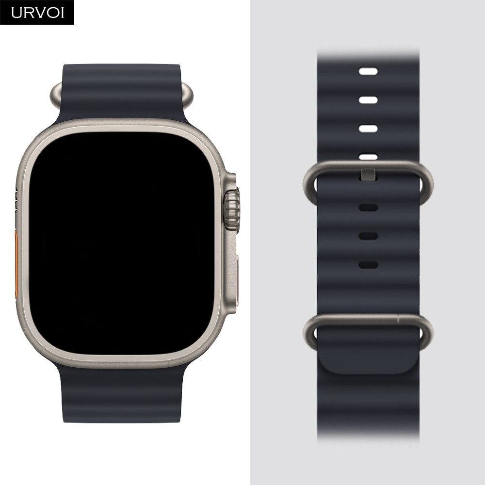 URVOI Ocean Band for Apple Watch Ultra 2 strap series 10 9 8 7 6 SE 5 Sport band for iWatch Silicone