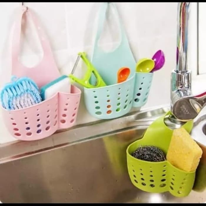 TEMPAT SPONS CUCI PIRING / TEMPAT SABUN CUCI TANGAN / KERANJANG SIMPAN WASTAFEL CUCI PIRING