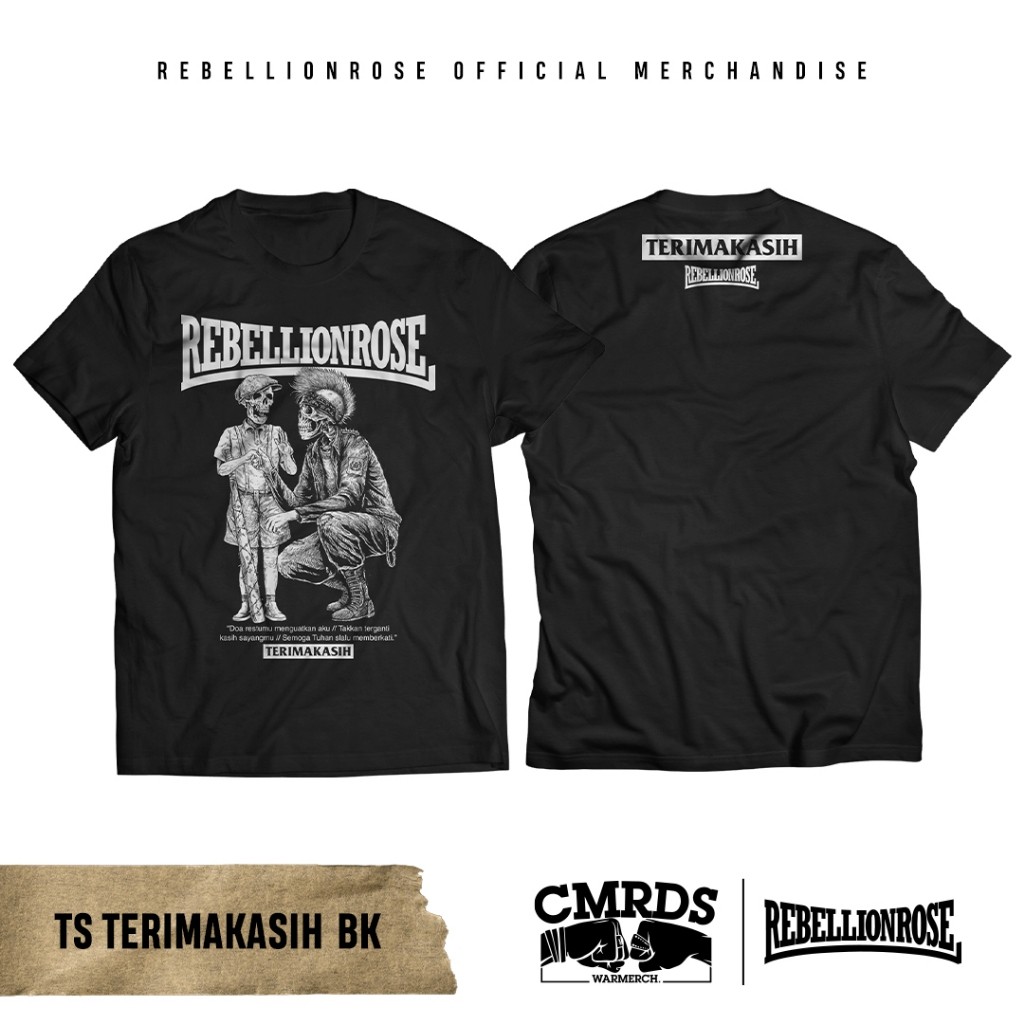 TS TERIMAKASIH BK - Kaos Rebellion Rose Original Terimakasih