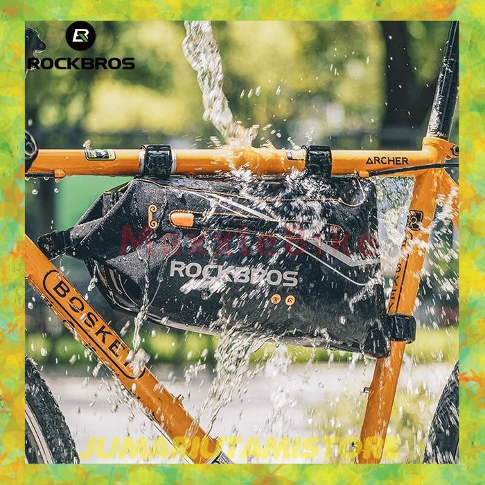 ROCKBROS 060 Tas Frame Sepeda Bike Bag Tube Touring Waterproof - Black
