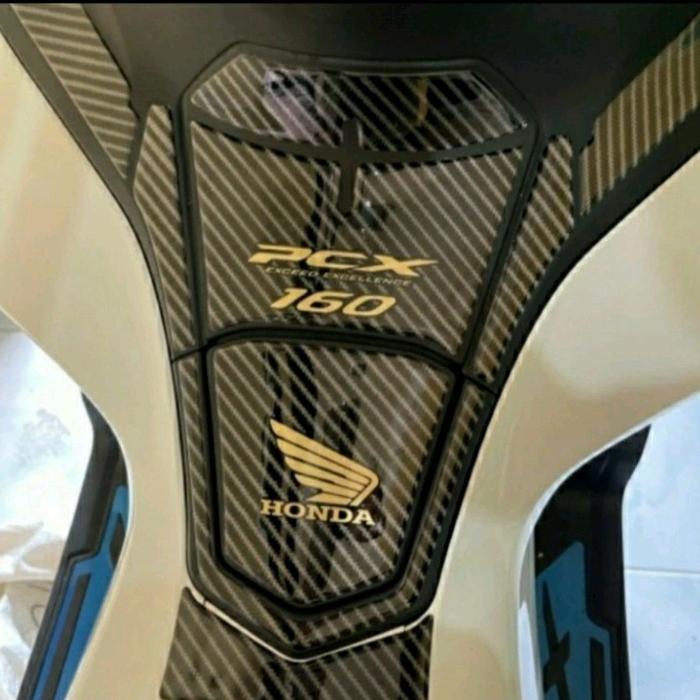 [PROMO] Stiker Tankpad PCX 160 2021-2023 Termurah - Hitam list Gold