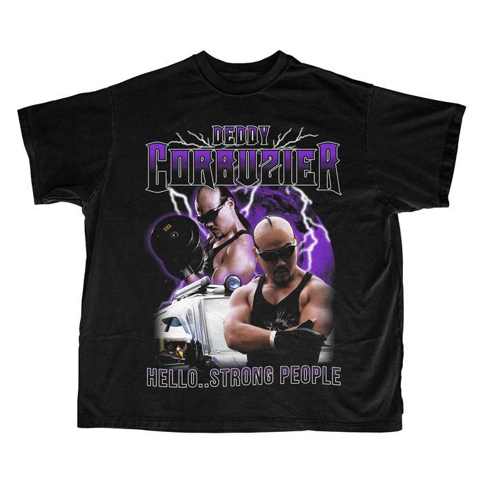 (COD) Kaos Bootleg Deddy Corbuzier Strong People Vintage bukan King Nassar - S