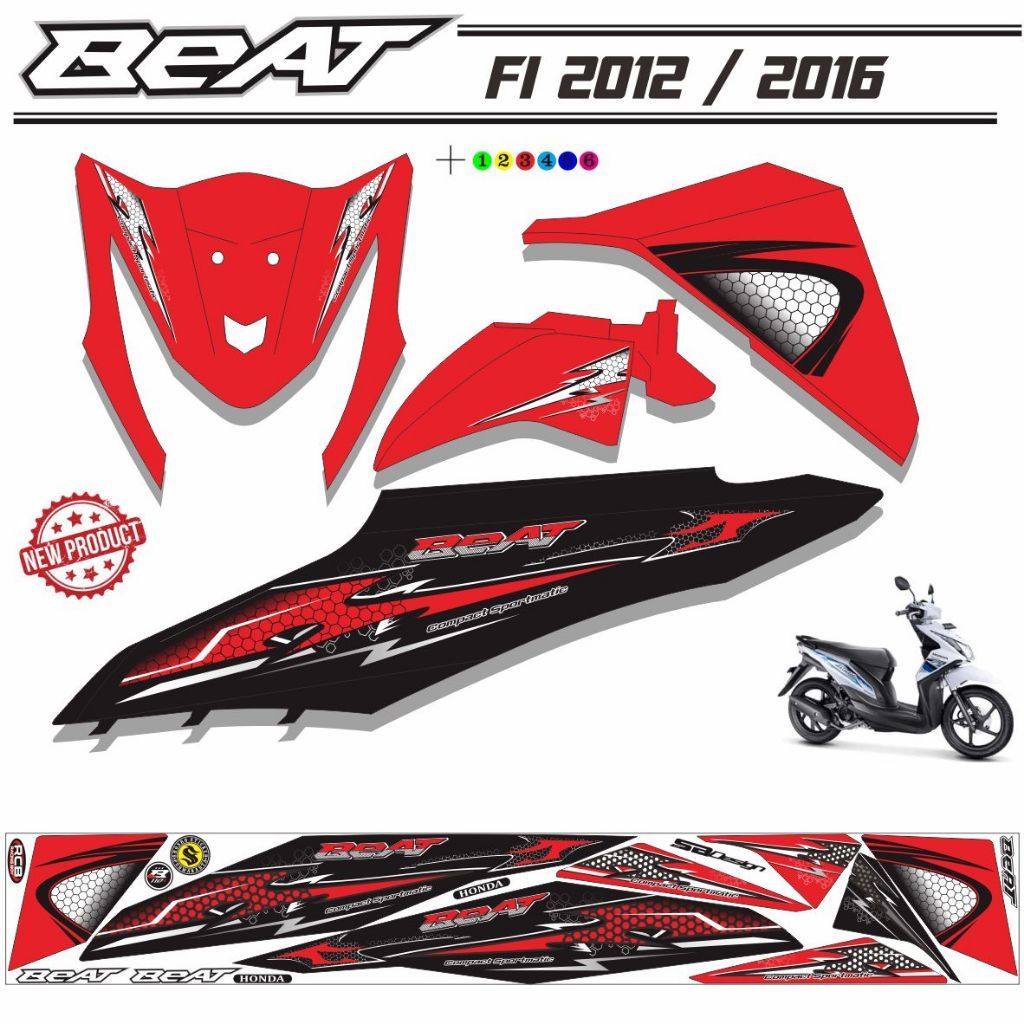 STIKER MOTOR HONDA BEAT FI POLET KEREN STIKER BEAT 2013 20 15 STICKER