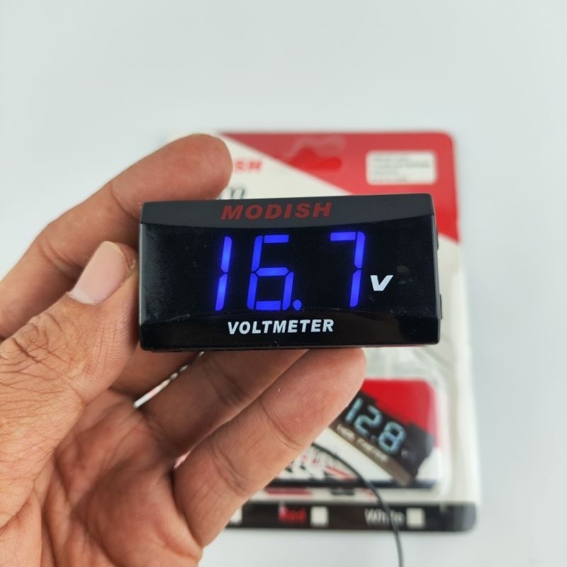 Voltmeter Aki Digital volt meter Accu Universal Motor Beat Vario Mio Nmax Aerox Pcx