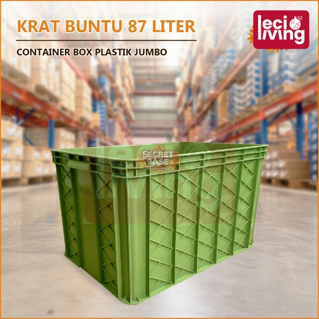 KRAT BUNTU 87 LITER - Bak Ikan Plastik / Container Box Plastik Jumbo / Keranjang Serbaguna