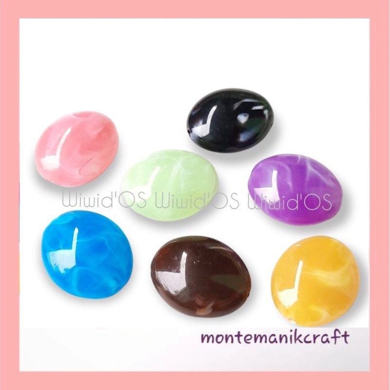 MANIK (4 biji) MANIK MARMER BATU APUNG 2x2,5 cm MONTEMANIK CRAFT