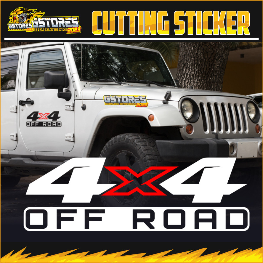 Stiker 4x4 Offroad cutting sticker Off Road Mobil Jeep Katana Jimmy Hilux