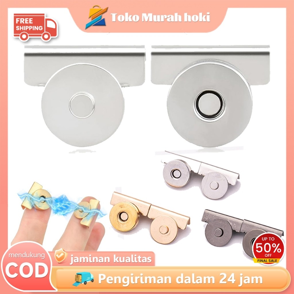 10 Pair Kancing Magnet Tas Dan Dompet Kunci Klip Tas Magnet Bag Lock Kunci Klip Tas Magnet