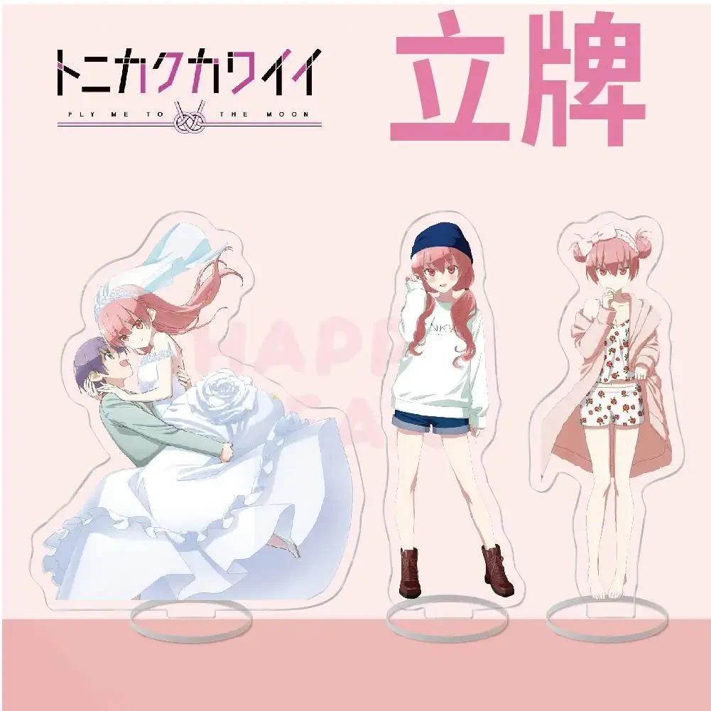 Anime Fly Me to the Moon Tonikaku Kawaii Yuzaki Acrylic Stand Action Figure PVC Desktop Stand Model 