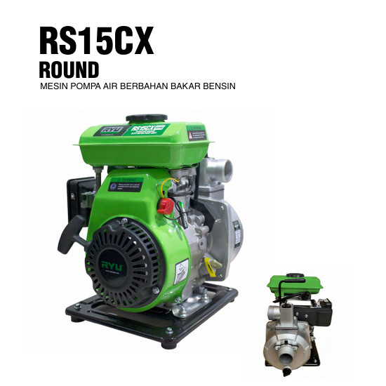 RYU Mesin Pompa Air 1.5 inch 5 HP RS15CX / Gasoline Waterpump RS15CX (Big ) Original RS CX 15 Alkon 