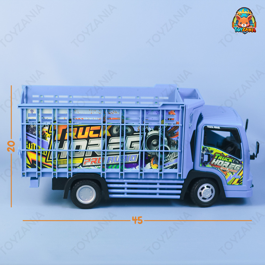 Mainan Anak Mobil Truk Oleng Musik TELOLET Lampu Free Wheel Tarik Premium Toys