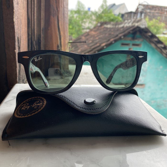 kacamata rayban hitam pria wayfarers spesial series # 2 size 50