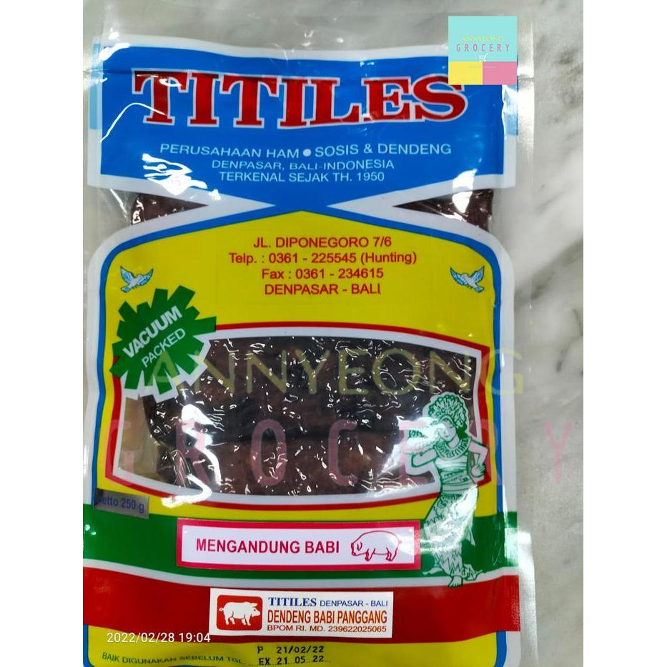 DENDENG BABI TITILES 250 GRAM DENDENG TITILES BALI HAM TITILES BABI