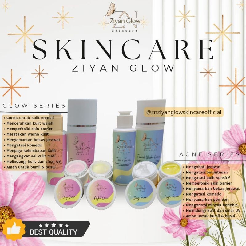ZIYAN GLOW  SKINCARE / PAKET ACNE PAKET GLOW SERIES/ SKINCARE ORIGINAL BPOM