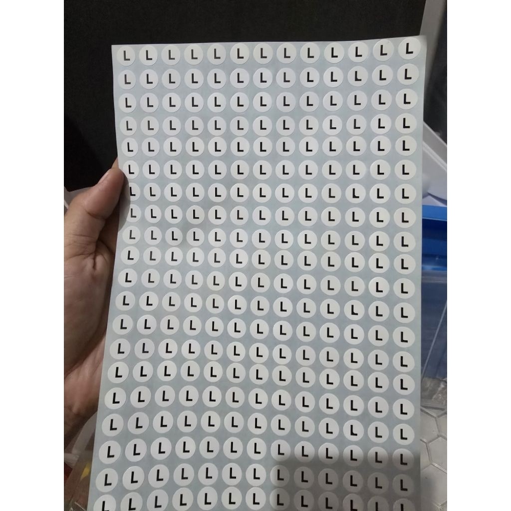 Size tempel / Size Label / Stiker Tempelan Ukuran Baju S M L