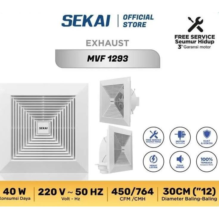Exhaust Fan Ceiling 12 inch Sekai MVF-1293 Exhaust plafon