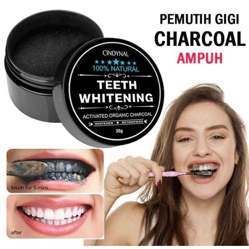 TEETH WHITENING PEMUTIH GIGI PERMANEN BPOM 100% ORIGINAL / ACTIVATED ORGANIC CHARCOAL POWDER TEETH W