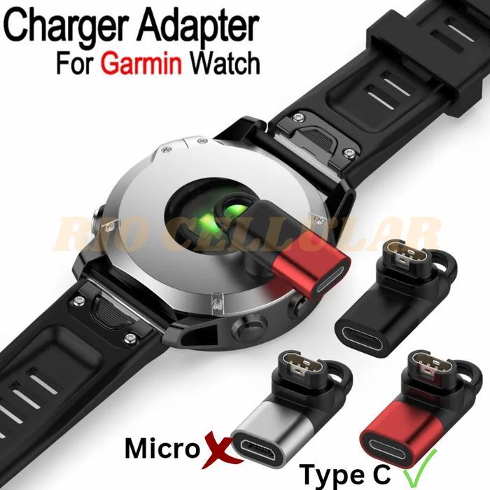Zuli Gawai Adaptor Charger Garmin Watch Type C Port Charger Adaptor Jam Garmin