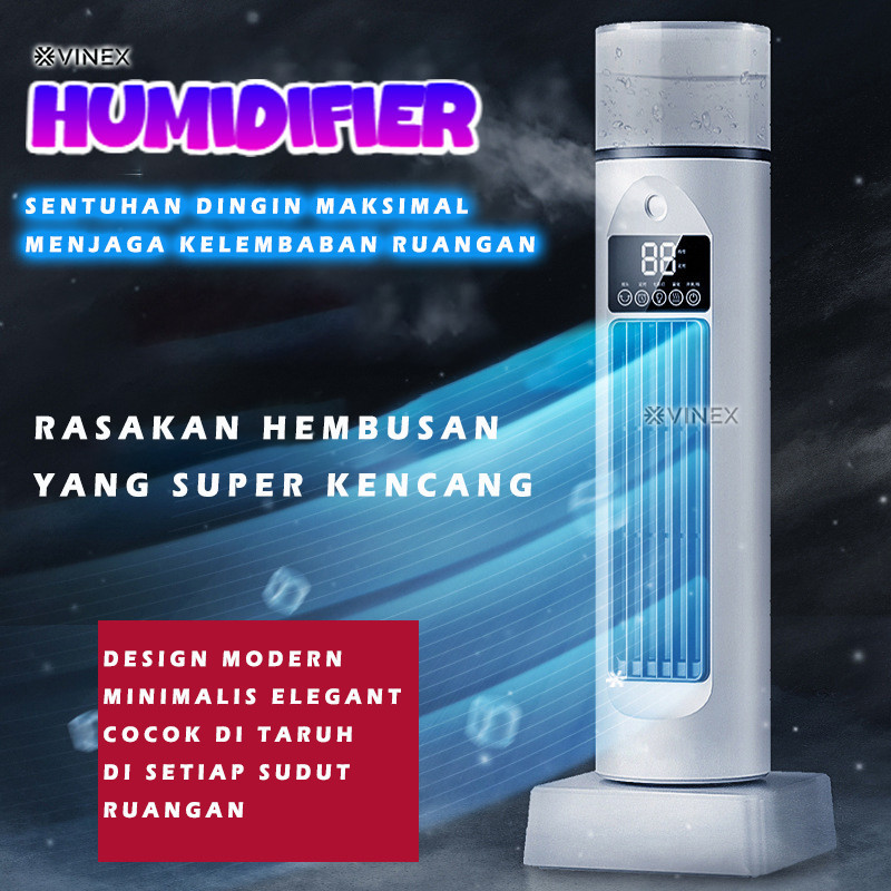 SMARTCOM Tower Fan Kipas Angin Standing Bladeless Air Fan Cooling Pendingin AC portable