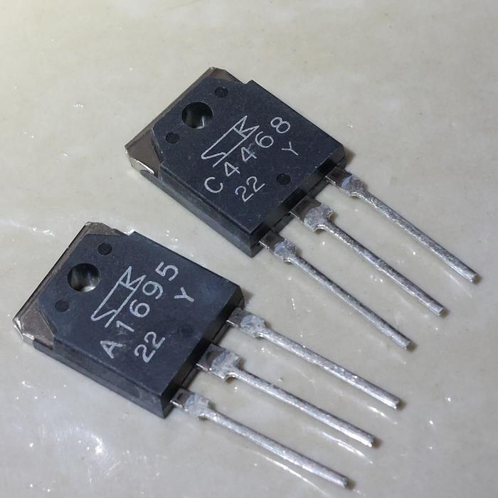 A1695 C4468 To-3p Sepasang Sanken 2SA1695 2SC4468 Transistor Final Power Audio TERBAIK...