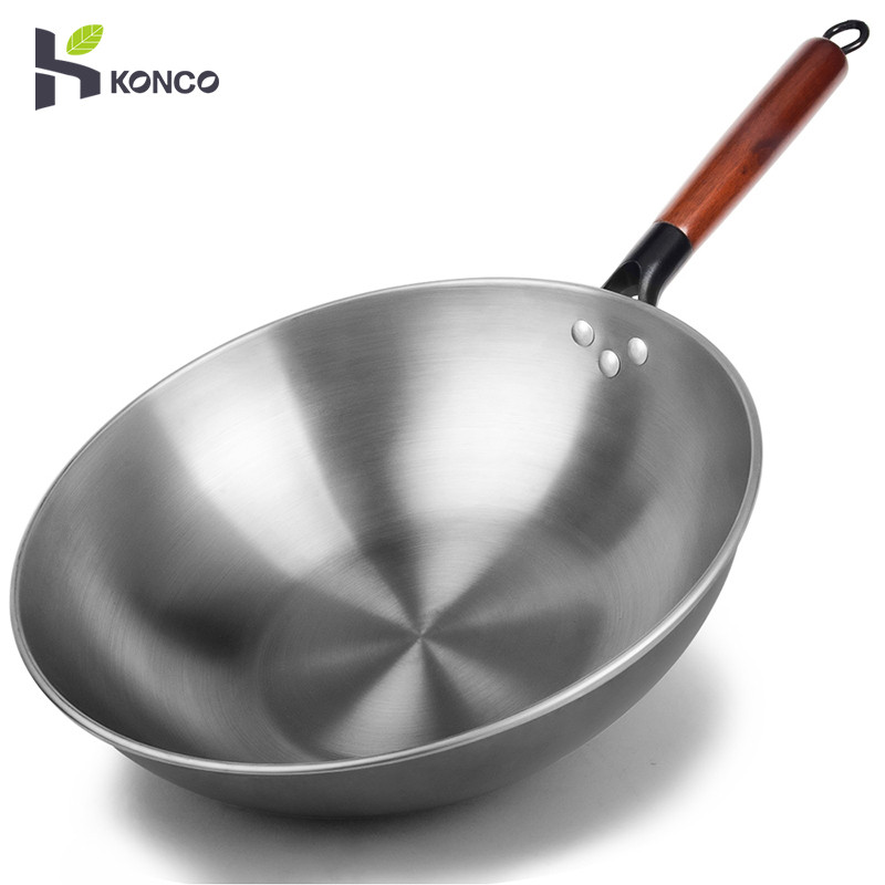 Cast Iron Wok Non-stick Wok Pan Chinese Iron Wok for Kitchen Less Oil  Cast Iron Pan Induction Cooke
