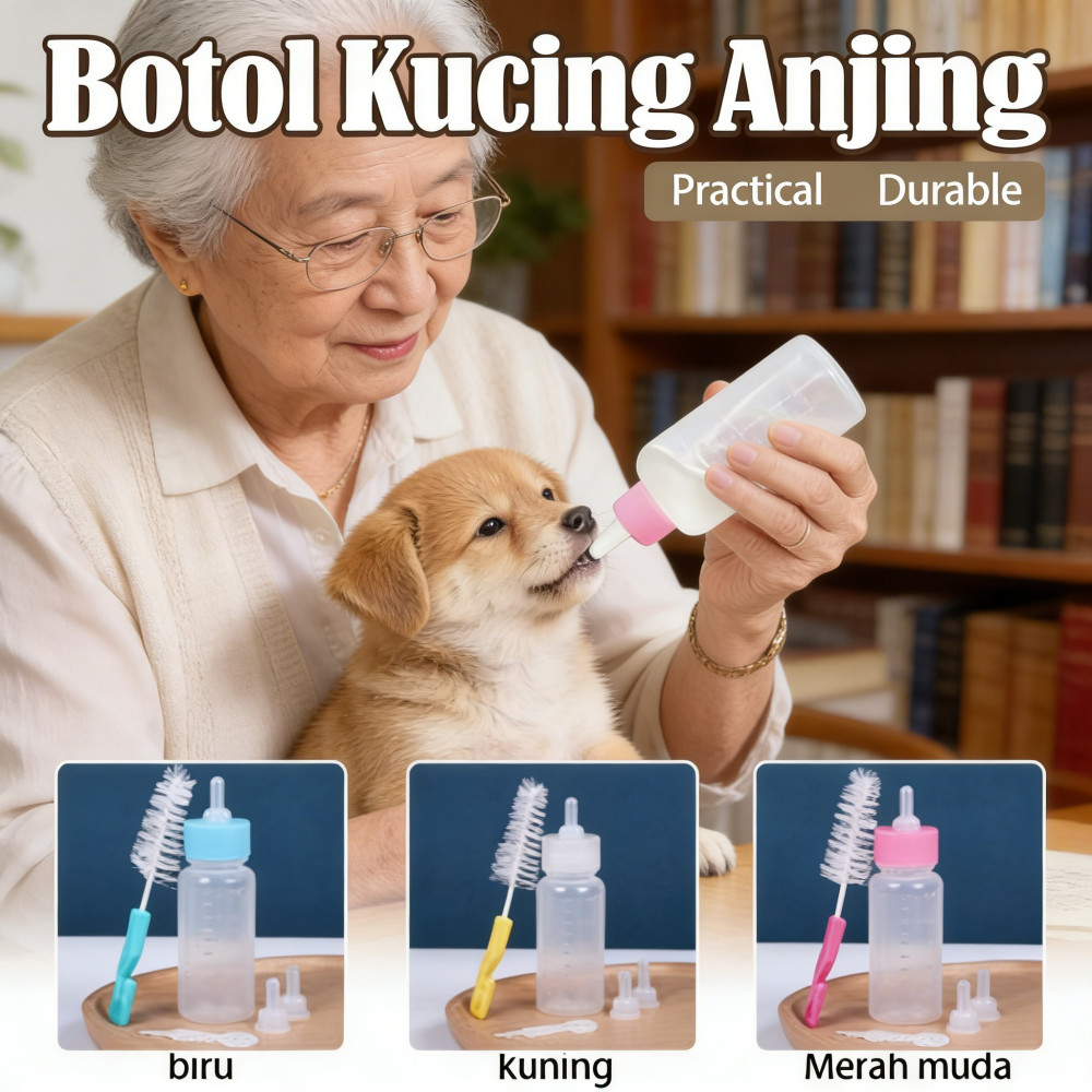 Kucing Baru Anak Dot Botol Sikat Kucing Anjing Feeder + Murah Alat 60ML + Dot Asupan Baby