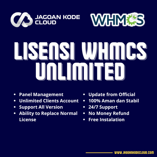 Lisensi WHMCS LifeTime Seumur Hidup Sekali Bayar Unlimited Client