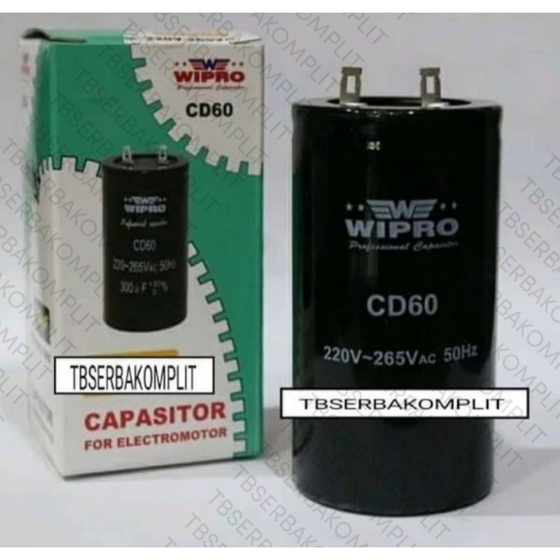 Kapasitor CD60 220-265Vac 50Hz 75uF / 100uf / 150uf / 200uf / 250uf / 300uf / 400uf / 500uf / 600uf 