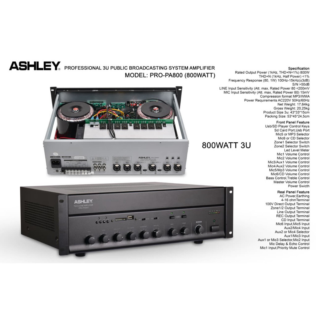 power amplifier ashley pro pa800 original Ashley Pro Pa 800 watt