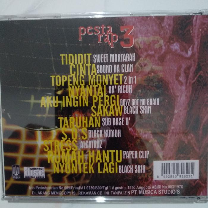 CD pesta rap 3. sweet martabak denada iwa-k black skin papaer clipp