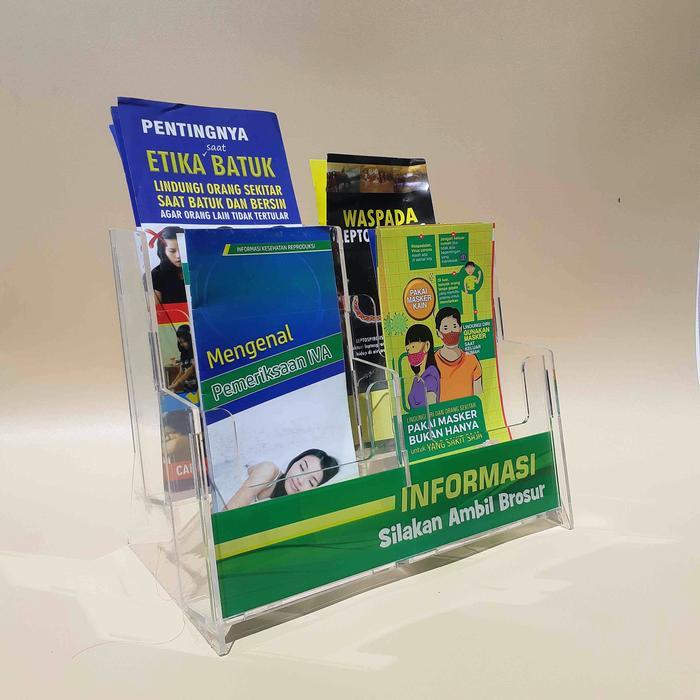 Akrilik Tempat Leaflet / Rak Leaflet / Tempat Brosur