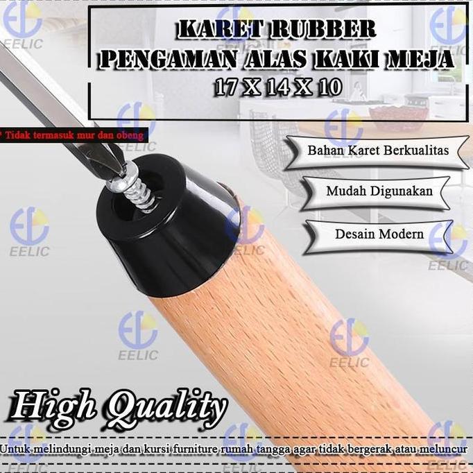 BAK isi 1 pcs bantalan alas karet bulat kecil hitam tatakan pelindung kaki kusi meja mesin multifung