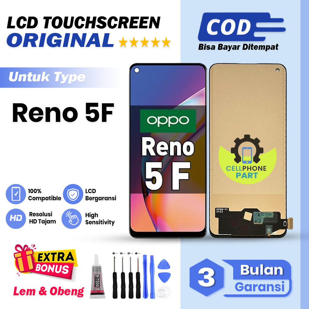 LCD OPPO Reno 5F Original Touchscreen Fullset COD