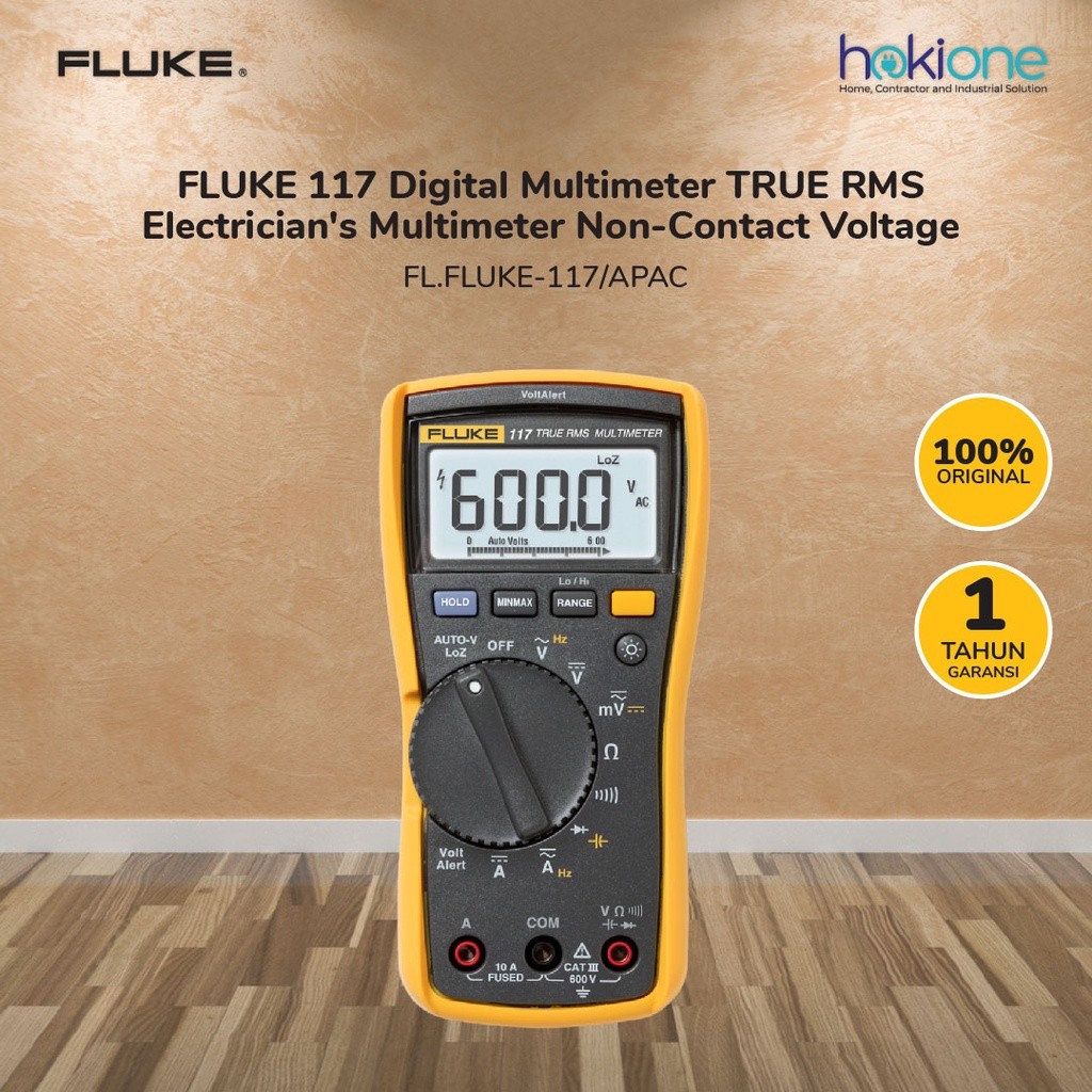 FLUKE 117 Electrician's Multimeter with Non-Contact Voltage - FLUKE-117/APAC