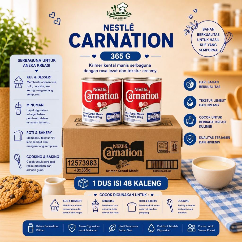 Carnation Kental Manis (48x365gr) - Kartonan kargo