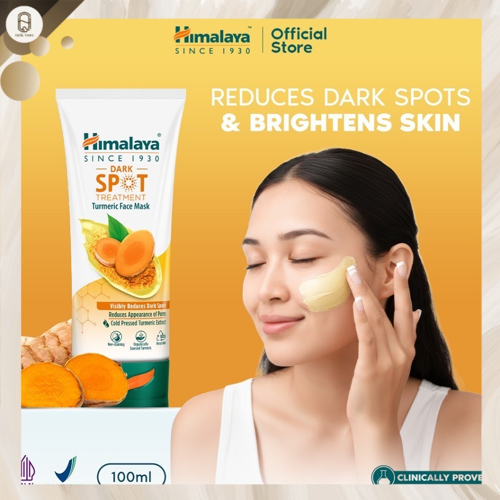 QEILA - HIMALAYA Dark Spot Treatment Turmeric Face Mask 100ml | Masker Wajah | Mencerahkan & Memudar