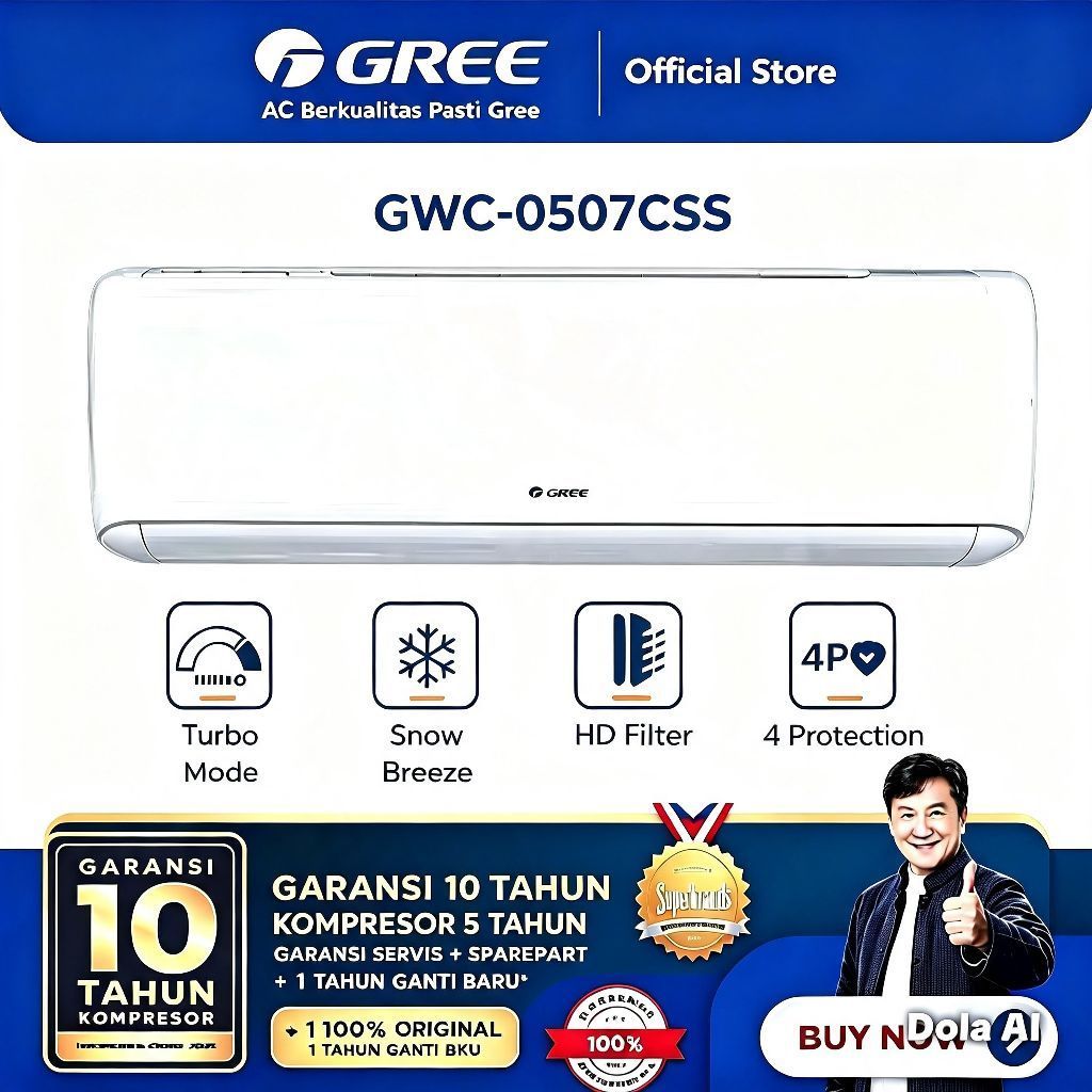 AC GREE INVERTER COMBO SPLIT S - 2 IN 1 SERIES GWC-0507CSS
