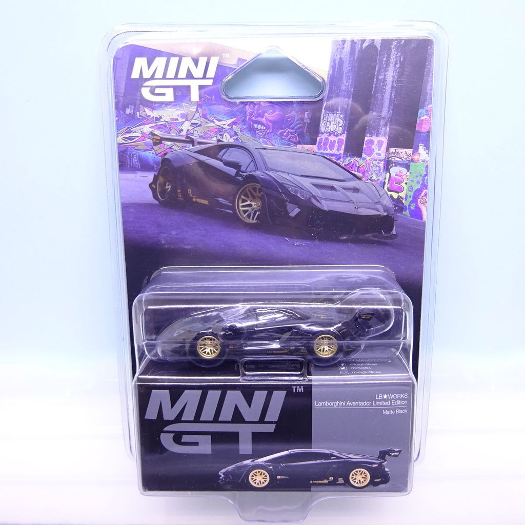 Mini GT 1087 LB Works Lamborghini Aventador Limited Edition Matte Black Blister