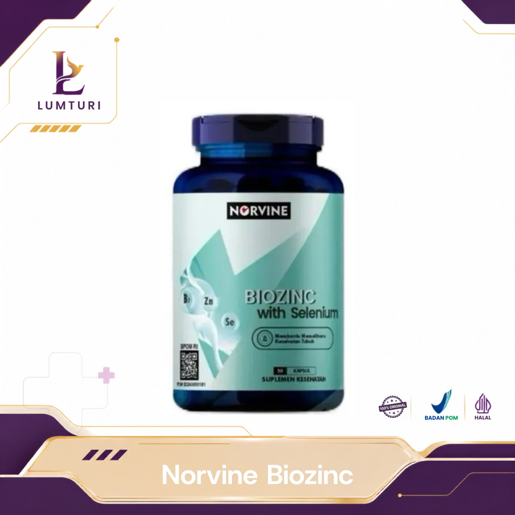 Norvine Biozinc With Selenium Botol Isi 50 Tablet