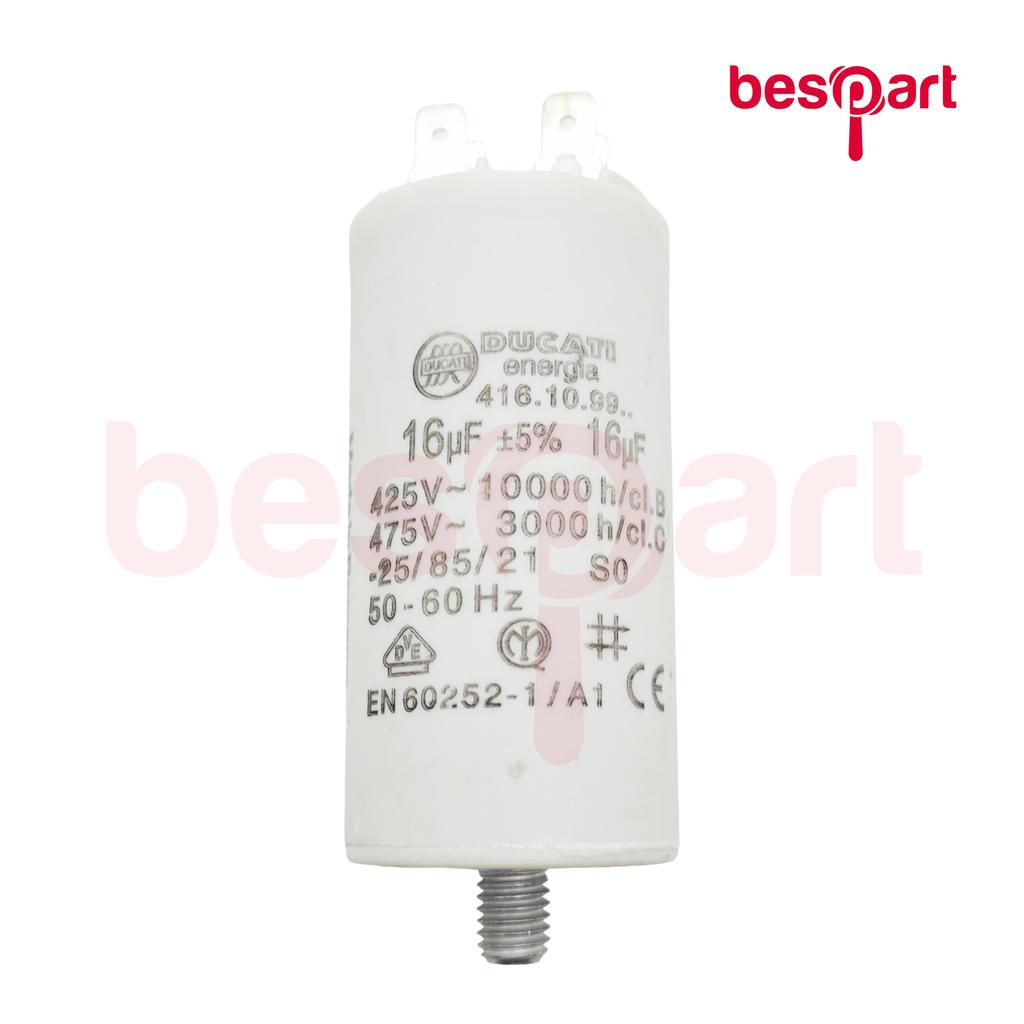 Capacitor Ducati 16uF 450V untuk Mesin Kopi Espresso / Grinder (Model Baut)