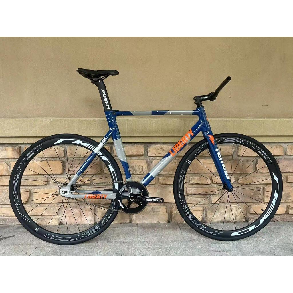 52cm 55cm Fixie Aluminum Alloy Grey Black Frame Carbon Fork Whole Track Bike Single Speed Fixed Gear
