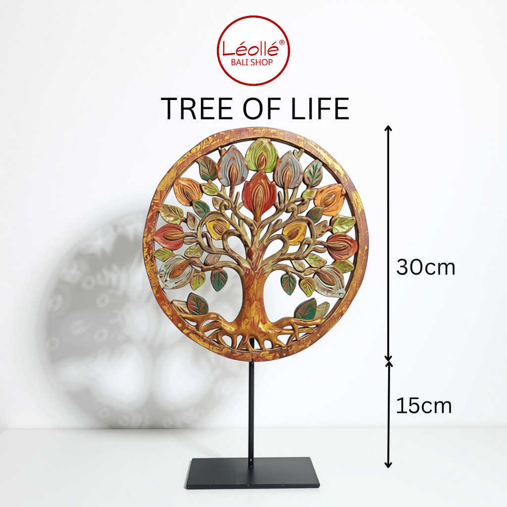 Panel Ukiran Kayu Tree of Life Pohon Kehidupan Handmade Bali Dekorasi rumah Pajangan Artistik Etnik 