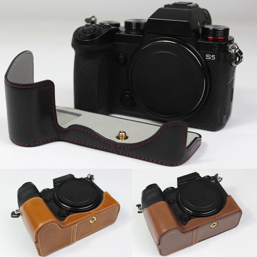 Leather Half Camera Case Grip for onic LUMIX S5
