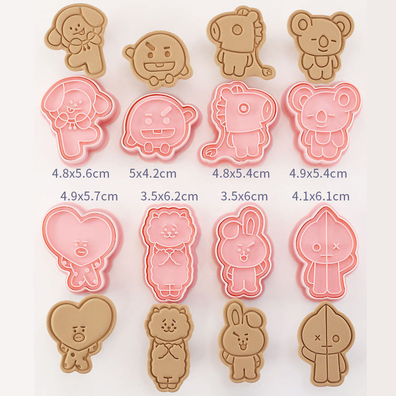 [LINGKA PLASTIK] Cetakan Roti Kue Kering Press Tema BT21 Sanrio Kuromi Unicorn Animal dll / Cetakan 
