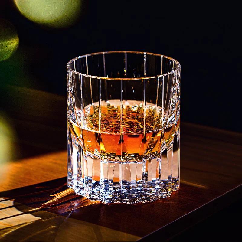 Expensive Whisky Cup Bright Kaleidoscope Asterism Crystal Wine Tasting Glasses amond Carving XO ivas
