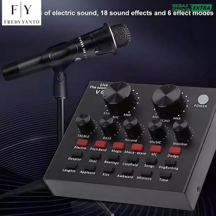 SOUNDCARD V8 MIXER SOUND CARD V8 MIXER AUDIO USB EXTERNAL SOUNDCARD