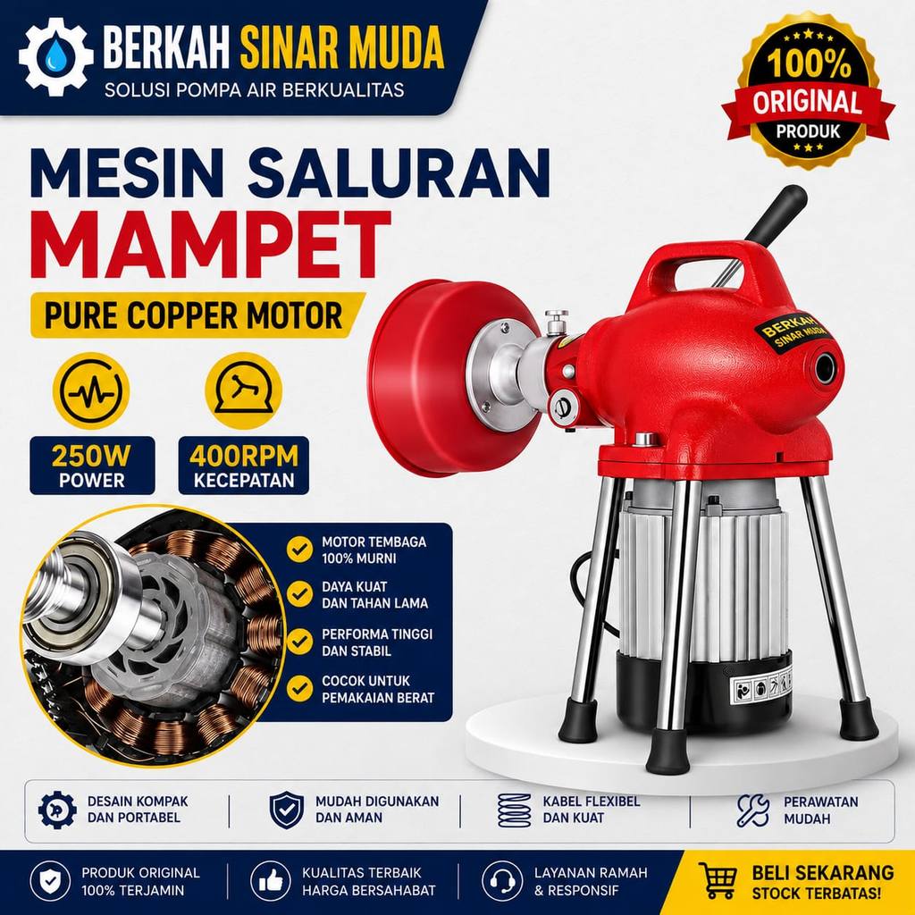 Solusi Saluran Mampet Mesin Bor Ridgid Drain Cleaner Pembersih - Mesin Bor-2031